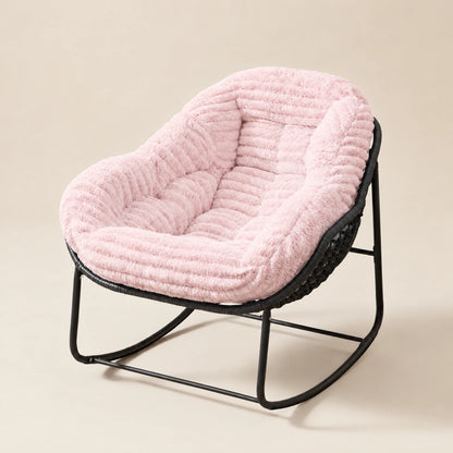 Living room rocking chair with metal frame