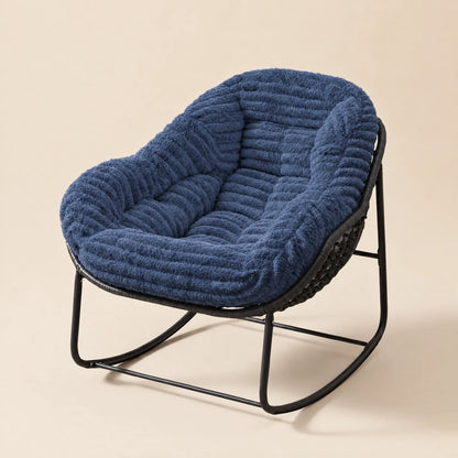 Living room rocking chair with metal frame