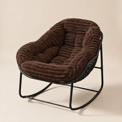 Living room rocking chair with metal frame