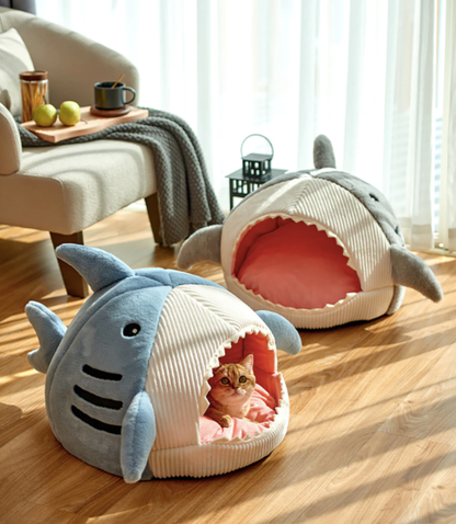 Maison de lit pour chat/chien en forme de requin