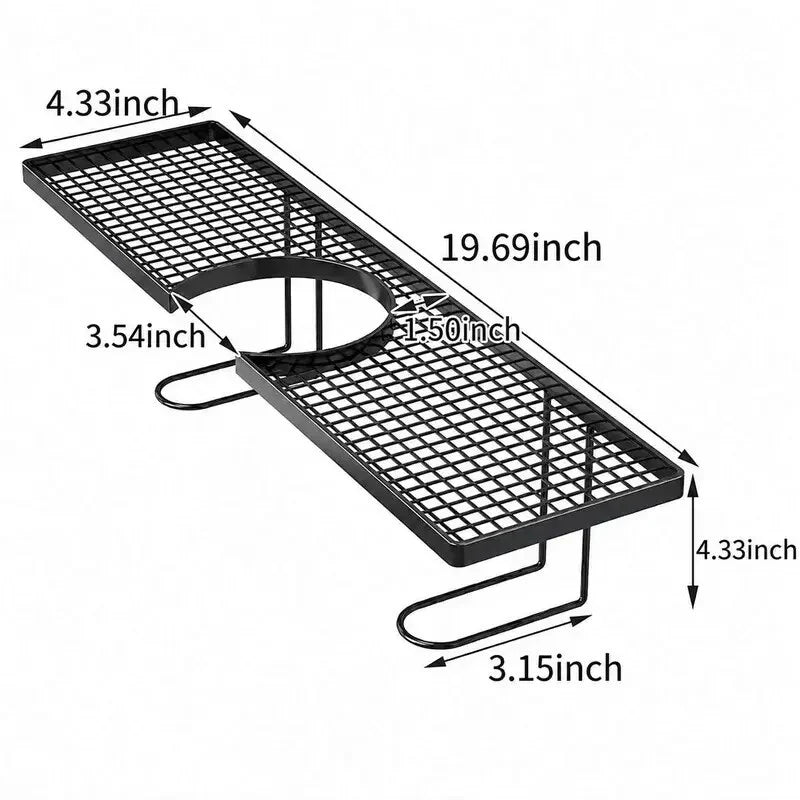 No-Drill Carbon Steel Bathroom Organizer