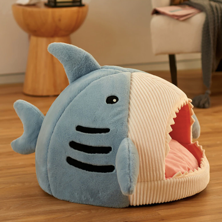 Maison de lit pour chat/chien en forme de requin