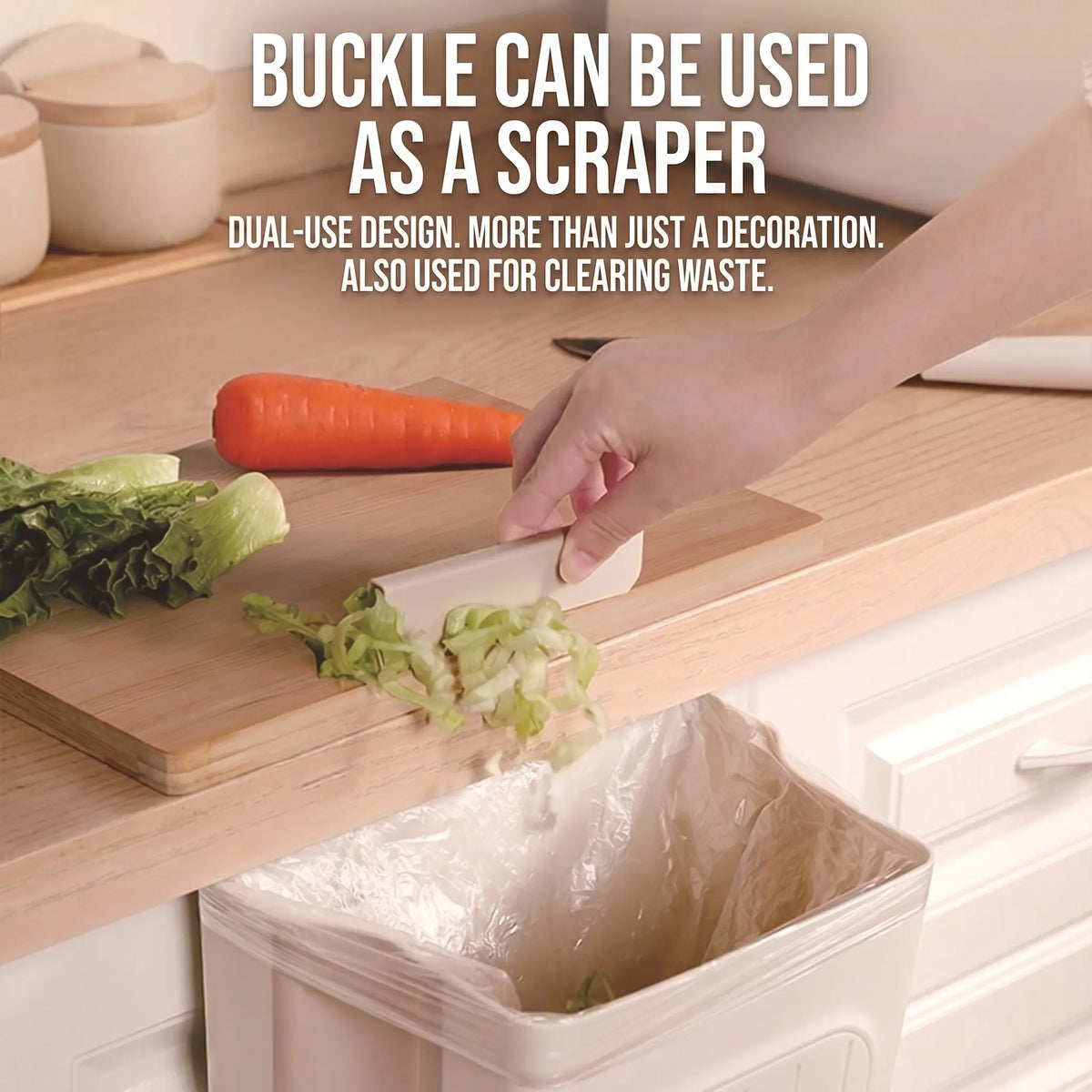 Foldable Hanging Kitchen Trash Can for Cabinet Doors