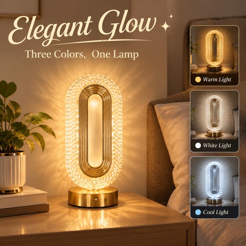 🎁✨Rechargeable Luxury Crystal LED Night Light Lamp