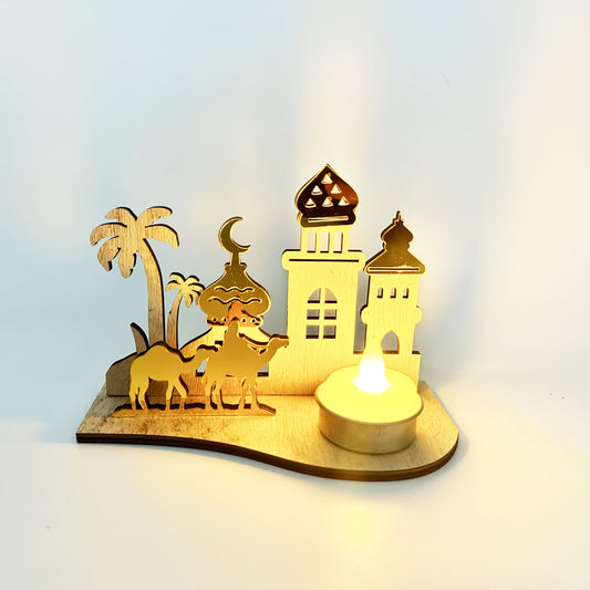 Islamischer Ramadan Kerzenhalter Moschee Design Eid Deko
