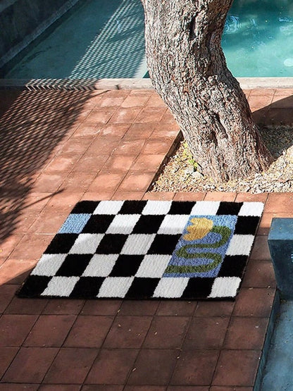 Tapis de bain doux à motif floral contemporain, absorbant et antidérapant