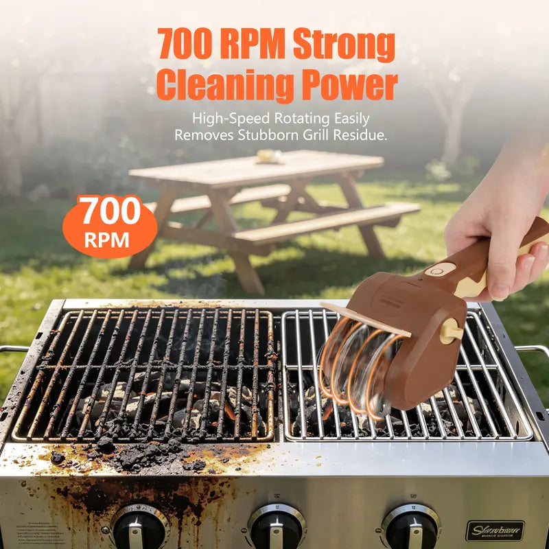 Cordless Electric Grill Cleaner Set